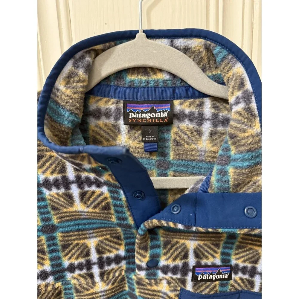 PATAGONIA LIGHTWEIGHT SYNCHILLA SNAP-T FLEECE PULLOVER women’s turquoise‎ size S - Picture 11 of 11